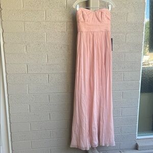 J. Crew Strapless Blush Pink Maxi Dress